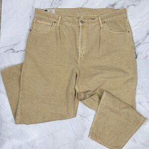 Gap Barrel Leg Khaki Denim High Rise Jeans